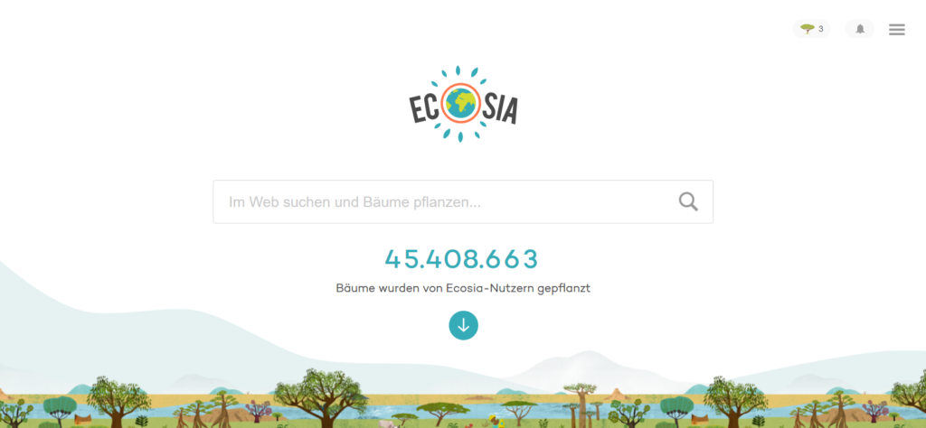 Ecosia – Die Suchmaschine, die Bäume pflanzt